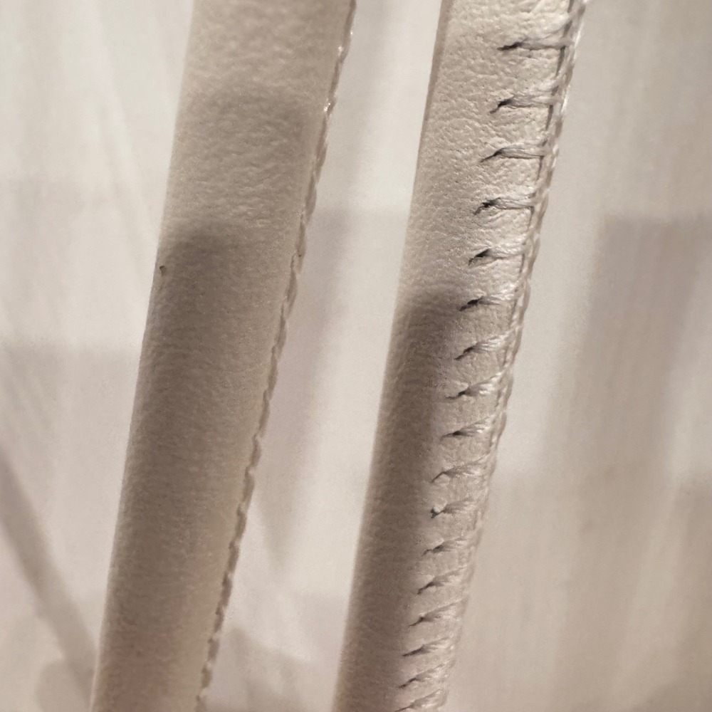 LDT Lily Tote Bag White‎ Nappa Leather Pink Inside Preloved 18x12x5 Slouchy$298 - Picture 4 of 16